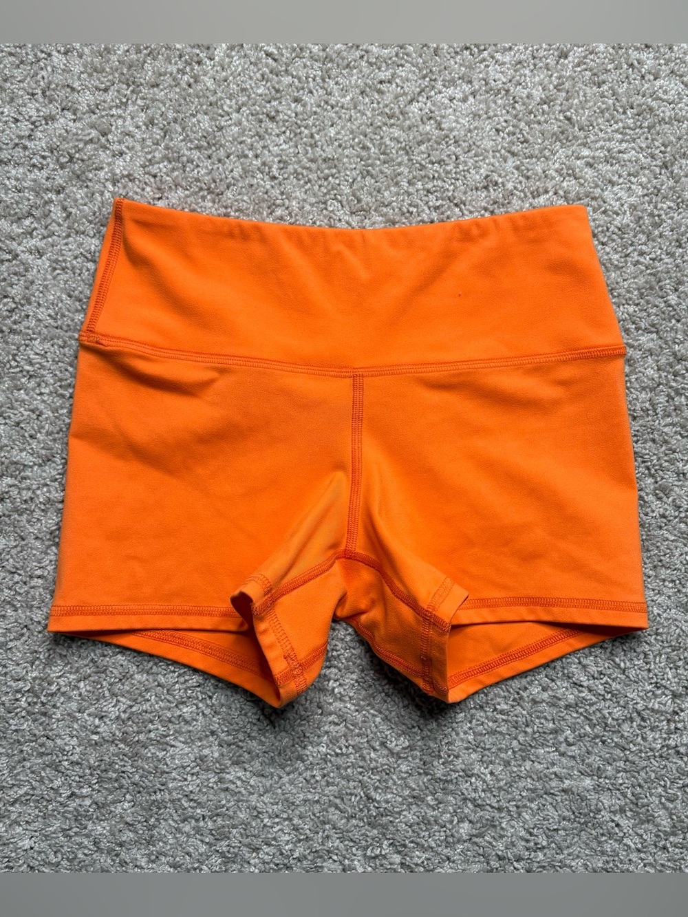 Fleo Orange Athletic High-Waist Shorts